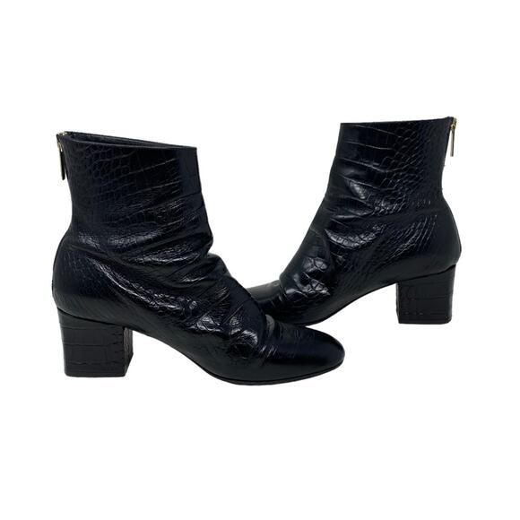 Tamara Mellon Vadim Leather Croc Bootie Size 39 or US 9 - Picture 4 of 15